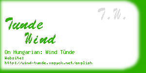 tunde wind business card